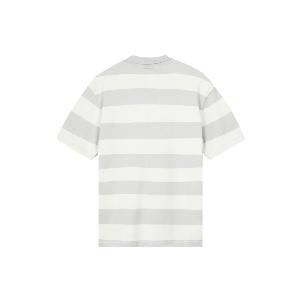 Nike Sportswear Heritage Striped Colorblock Short Sleeve Polo Men Tops Photon-Grey Chiaroscuro-Halo-Yellow CU4433-028