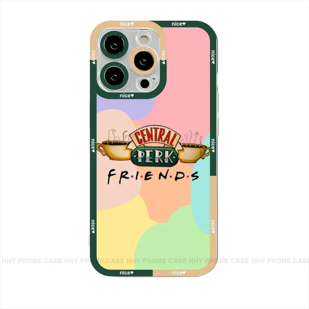 

Central Perk Coffee Friends Phone Case for iPhone 15 14 13 12 11 Pro Max Mini X XS XR SE 7 8 Plus Cover TV Show Transparent Case iPhone 13