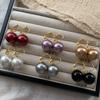 Classic Simple And Bright Pearl Ear Buckle Earrings, Commuting Simple Temperament Multi-Color Daily High-Grade Gentle Earrings