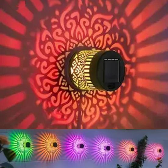 Decorative Solar Light Waterproof Fence Light Metal Solar Powered Outdoor Deck Step Wall Light for Garden Post Patio Backyard Decor