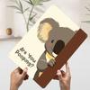 Cartoon Koala With Funny Question Tin Plaque Poster Customized Wall Art Retro Vintage Metal Signs for Man Cave Decoration Home