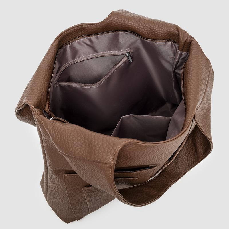 Large Capacity Tote Bag Women's Shoulder Underarm Handbag PU Commuter Bag