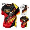 Breathable Sports T-shirt Men Soccer Fans T-shirt, German Team Football T-Shirt, 2026 World Sweat-wicking T-Shirt Tournament Cheer Tee, Stylish