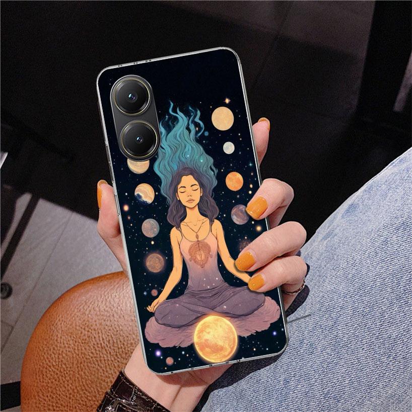 

Meditation Yoga Girl Phnoe Case for Xiaomi Poco X5 X6 X7 Pro X4 Gt F7 Ultra M8 M7 Redmi 15C 15 13C 13 12C 12 Unique Cover Coque Xiaomi Poco X6 Pro