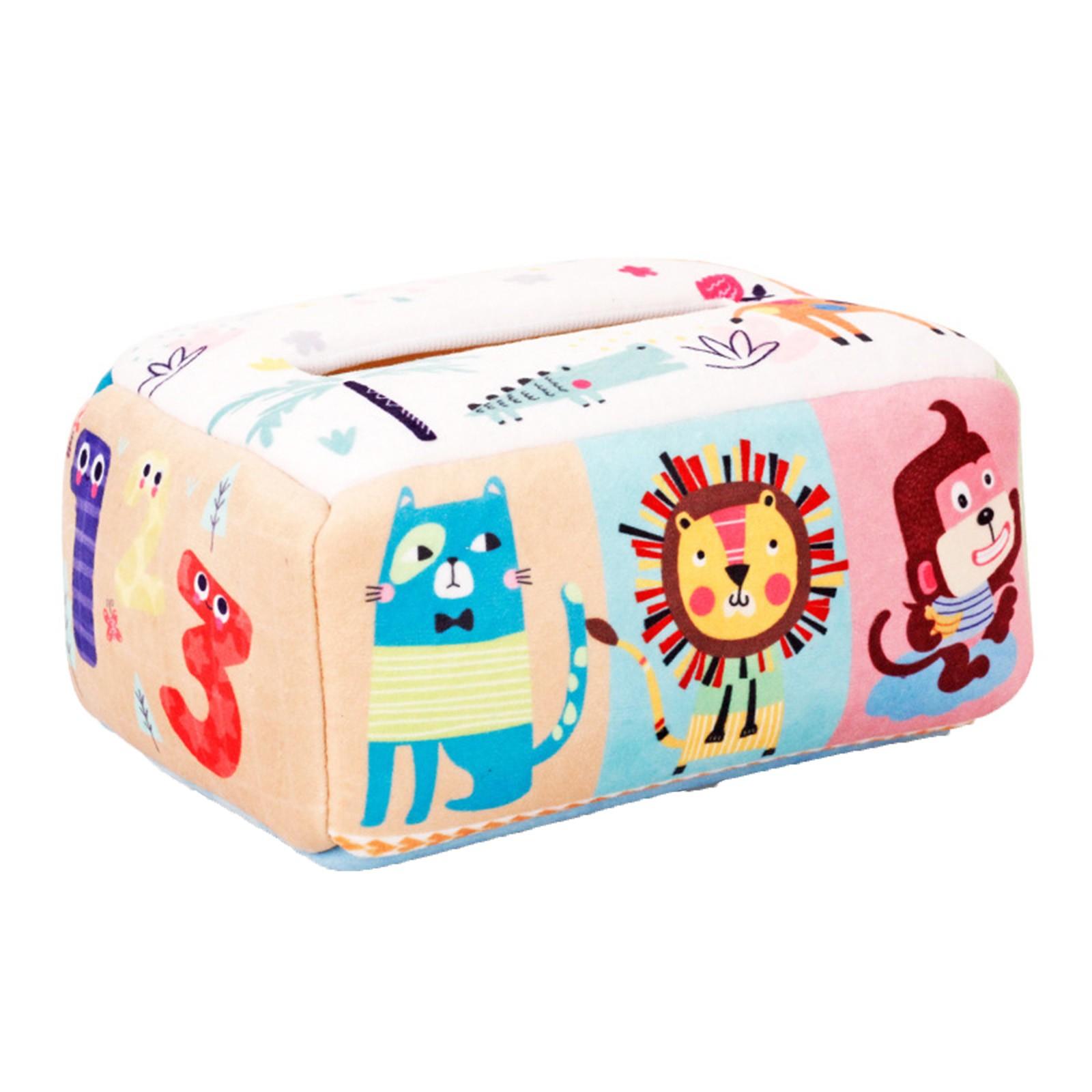 

Коробка с салфетками, бумажная накачка, плюшевая игрушка, обучающая ребенка тканевому образовательному модулю, игрушка для раннего развития детей, тканевая книга для раннего развития детей One Size