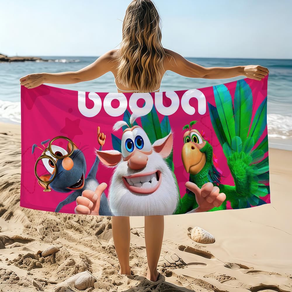 

Cartoon B-Booba Towel Beach Towel Oversized Quick Dry Towel Absorbent Soft Swim BeachTowels for Men Women W40*H60(CM)