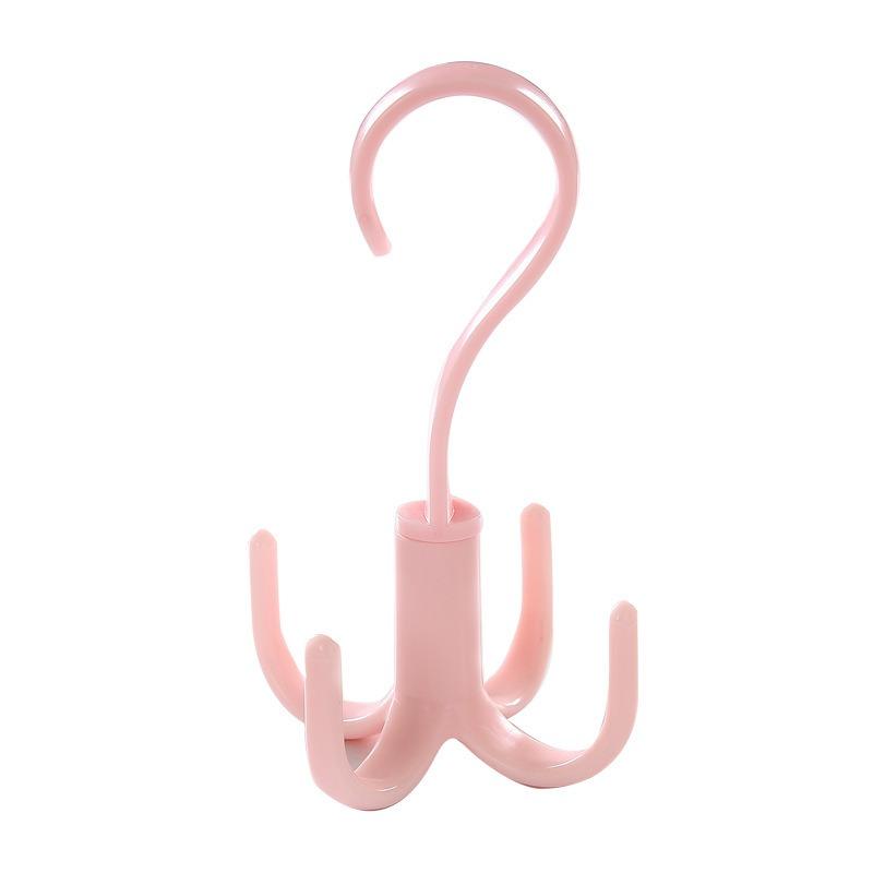

Rotatable 4-part Hook Versatile Hanger Tie Scarf Scarf Hanger Hook Home Coat Hat Storage Rack Plastic 4-part Hooks Bag Rack