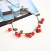 Sweet Cherry Girls Bracelets Antique Color Chain Coin Pendants Female Bangle Vintage Boho Bracelets Summer Pulseras Mujer