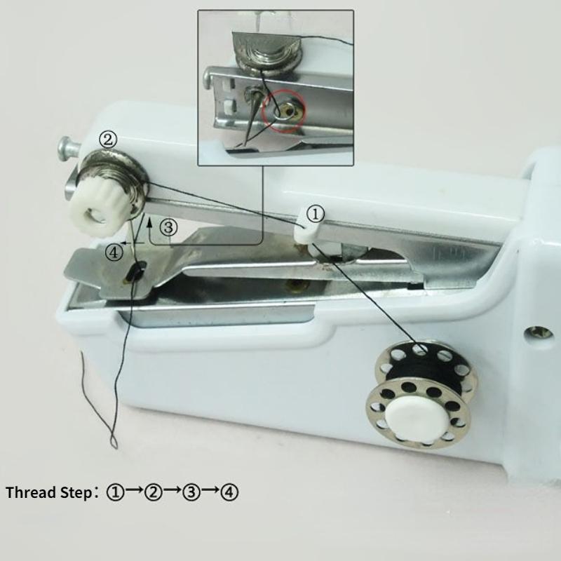 Portable Mini Handheld Sewing Machine Stitch Sew Needlework Cordless Clothes Fabrics Electric Sewing Machine