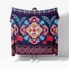 Bohemian Classic Pattern, Aristocratic Pattern Throw Blanket Cozy Soft Lightweight Warm Flannel Blankets for Couch Sofa Bed