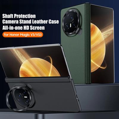 For Honor Magic V3 Phone Case Film Integrated Central Axis All-Inclusive Hinge Lens Bracket for Magic VS3 Leather Protective Case