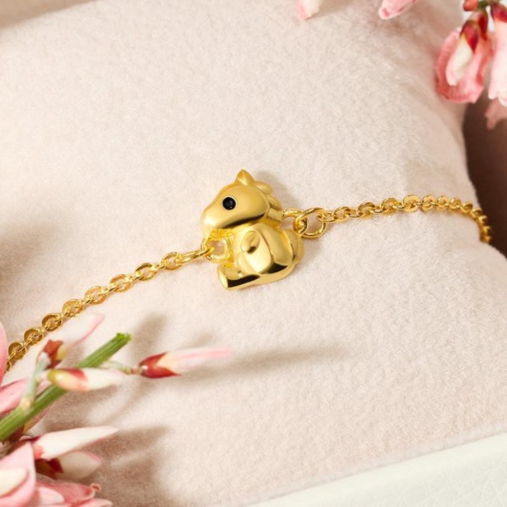 Porti 24k Gold 1.875g Horse Zodiac Bracelet
