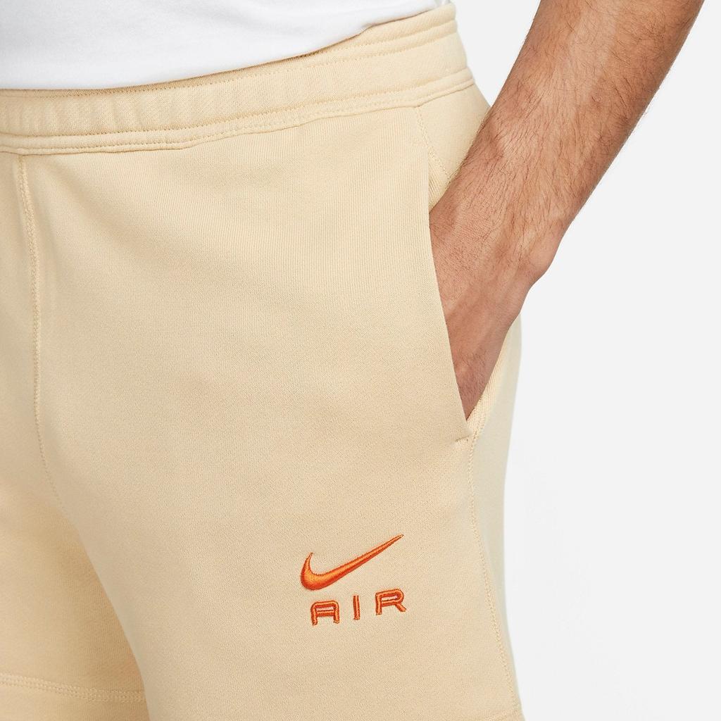 Nike Solid Color Logo Drawstring Pocket High Waist Shorts Men Bottoms Apricot DV9860-252
