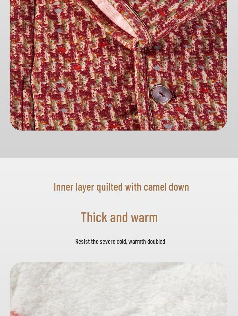 Grandma's Lightweight Winter Cotton Jacket - Warm, Short, Padded Coat for Mom