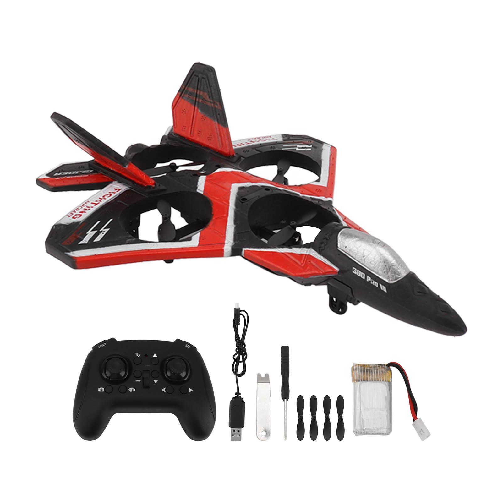 

S80 RC Jet Plane Літак Drone Fixed Wing Flip 3 швидкості Позиціонування тиску повітря Потужне освітлення