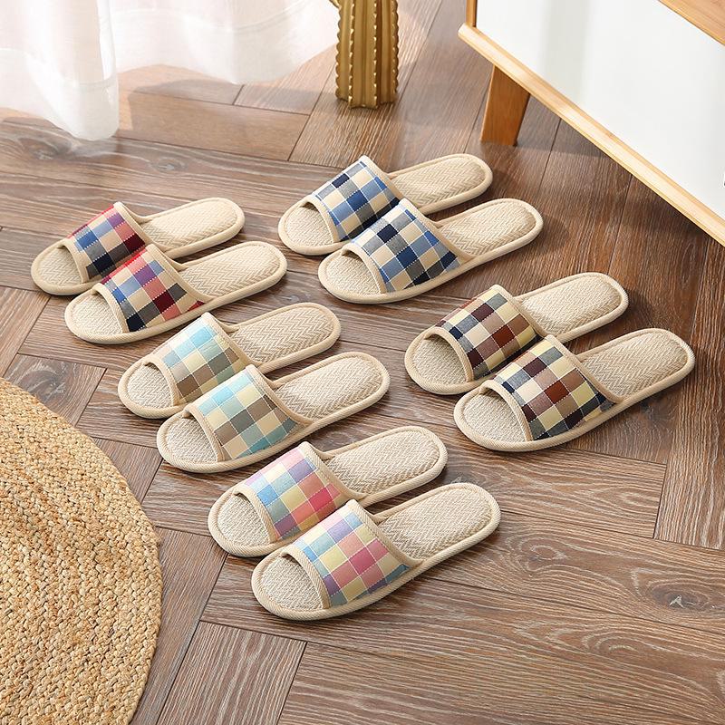 Damen Baumwolle & Leinen Hausschuhe - Rutschfest für Frühling & Herbst