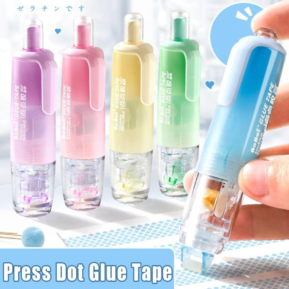 DIY Scrapbooking Dot Glue Press Type Double Sided Adhesive Glue Tape Student Stationery
