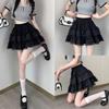 Roiyezo Lace Lined Mini Ruffled Short Double Soft Flare Cupcake Style Skirt, High-Waisted Skirt, Layer, A-Line