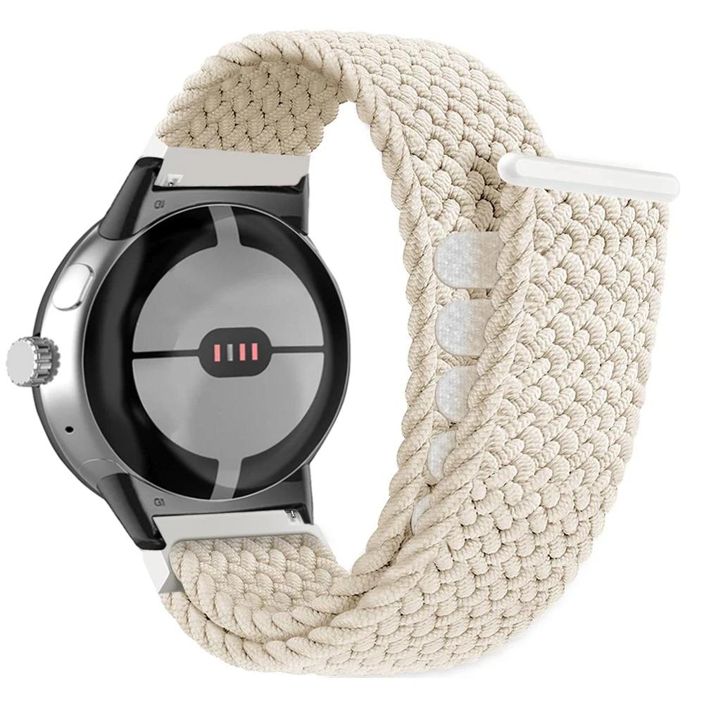 Nylon Strap for Google Pixel Watch/Pixel Watch 2 Elastic Adjustable Band Wrist Bracelet Wristband Replacement Accessories for Pixel Watch