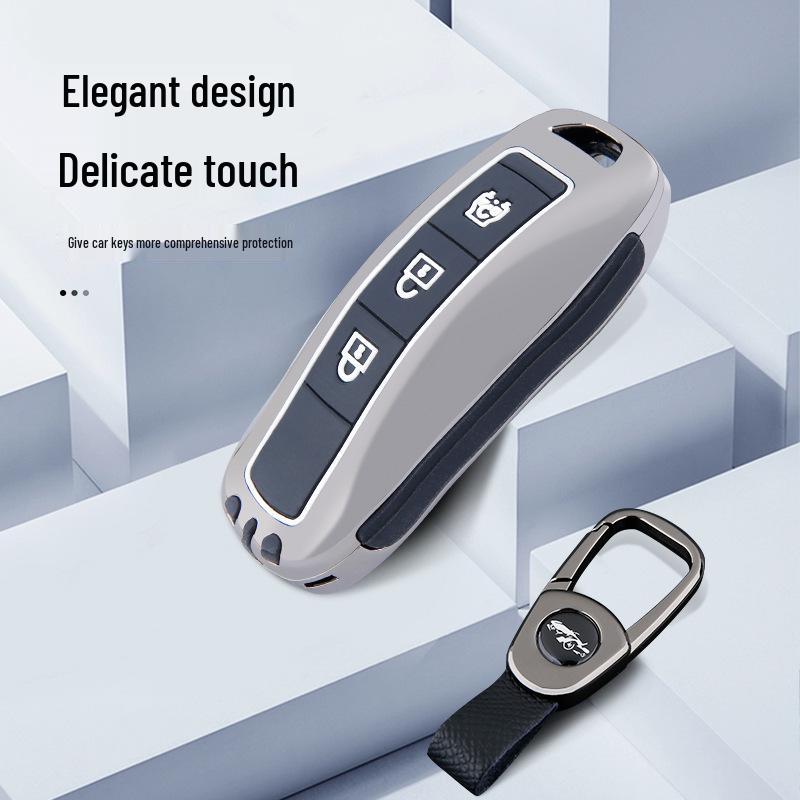 Compatible Key Cover for Dongfeng Fengguang 580, ix5, ix7 - Full Wrap Shell with Buckle