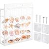 5.1x5inch Seashell Display Box Wall Mount, Acrylic Sea Shell Holder 25 Grids, Seashell Display Case,Clear