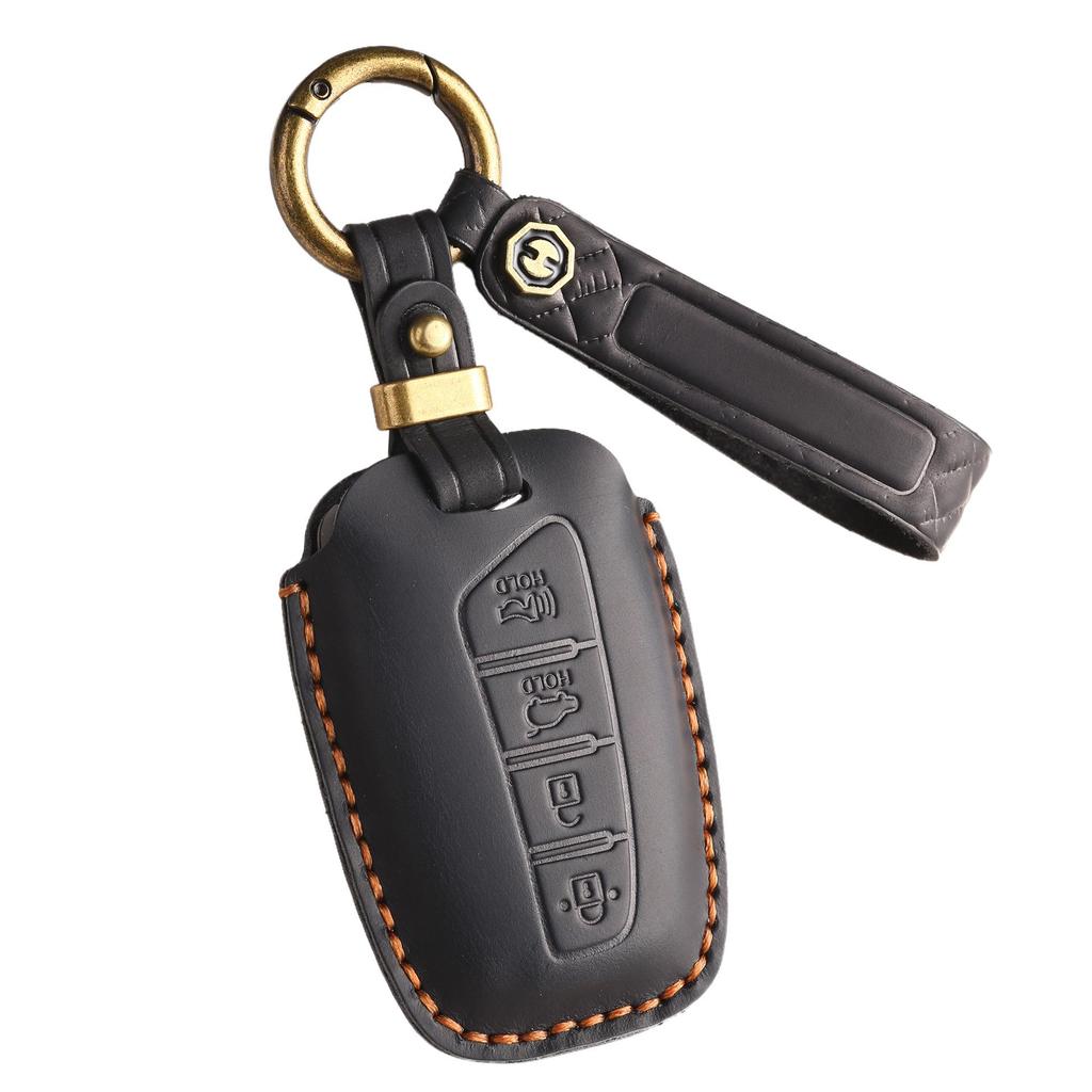 Genuine Leather Retro Key Cover for Hyundai IX45