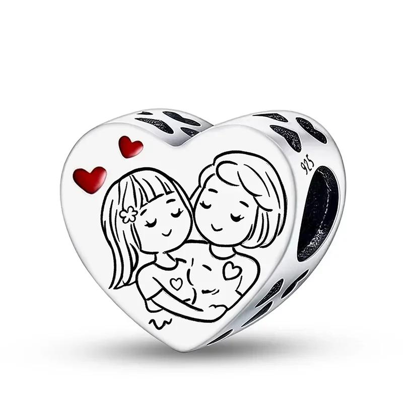 Copper Love Heart Air Balloon Girl Strawberry Charms Bracelet Necklace Making Gift Of High Quality Fine Jewelry