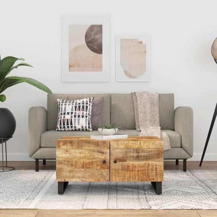 VidaXL Konferenční stolek 80x50x40 cm Masivní a technické mangové dřevo