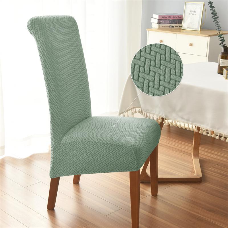 Jacquard Dining Chair Cover Stretch Universal Size Cheap Chairs Seat Covers With Back for Wedding Home Cafe Party Banquet