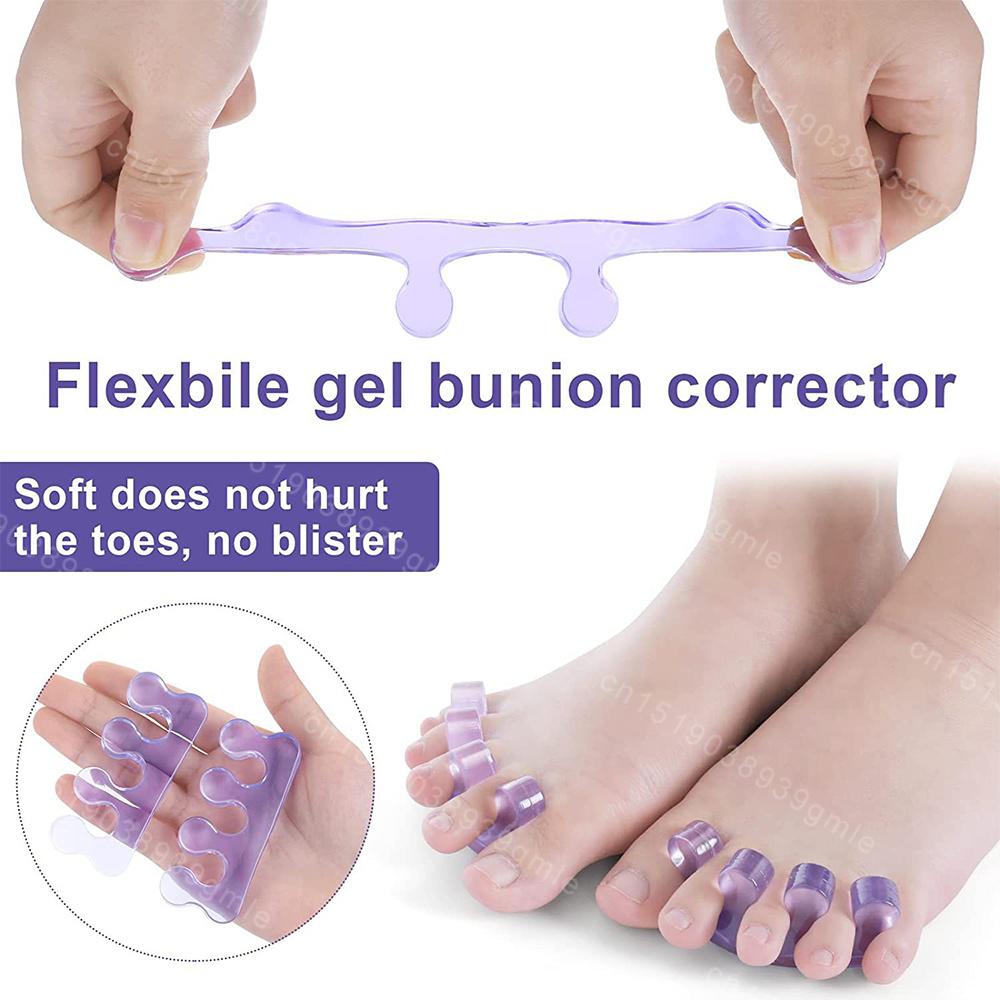 1pair Silicone Finger Toe Separator Soft-Silicon 4 Colors Flexible Finger Toe Spacers for Nail Polish Pedicure Tools