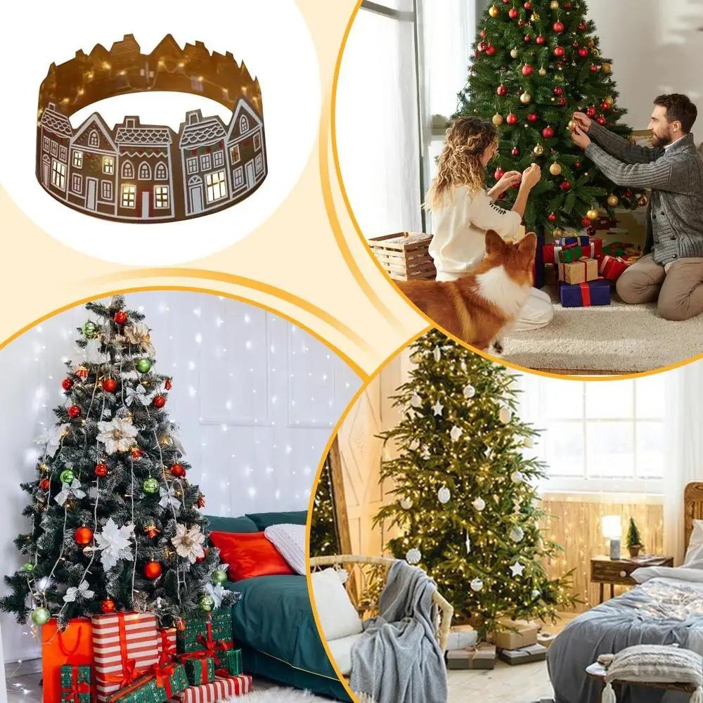 Christmas Ornaments Christmas Tree Cover Skirt LED Xmas Tree Base Decorative  Holiday Supplies
