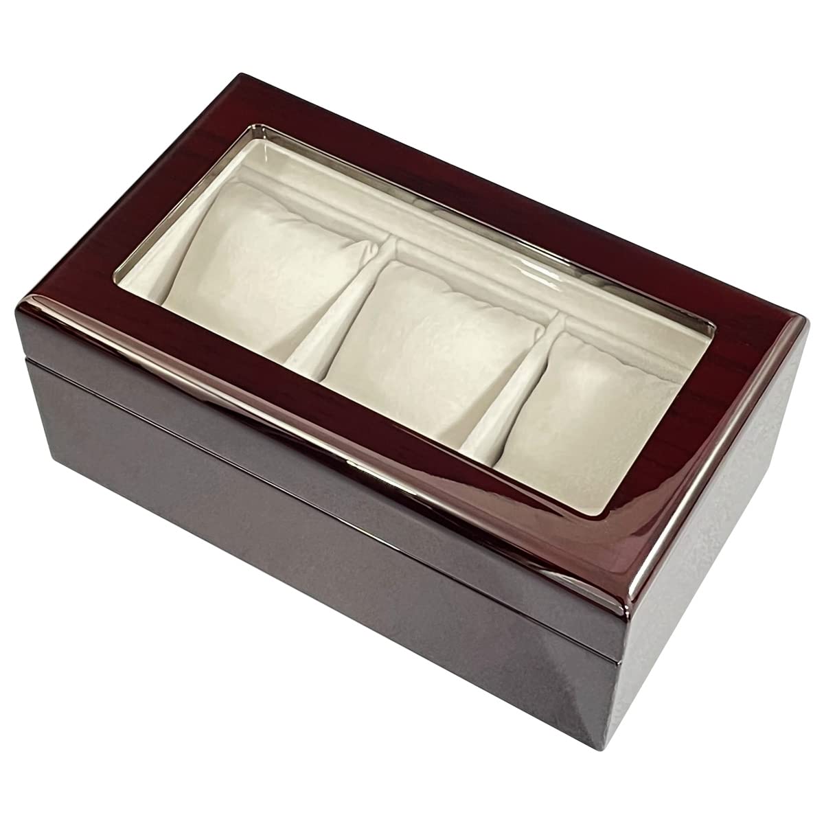 

IGIMI Watch Box Wooden Watch Holds 3 With Brown Wood Grain IG04020302004 Case, Storage, Watches, Window, Pattern, IG-ZERO 40A-5W