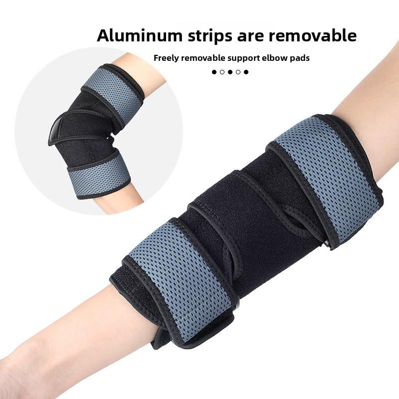 Male and Female Adjustable Reverse Pull-up Double Aluminum Plate Support Pressurized Fixed Arm Protection Fall Protective Gear Sports Elbow Protection