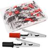 60pcs Professional Insulated Alligator Clips Joints Connection Spring Loaded Battery Clamps Universal Electrical Clips Vehicle