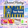 Leeds United 5D DIY Diamond Painting Custom Name Text, Full Drill Rhinestone Mosaic Art Home Gift