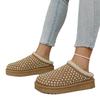 New rhinestone beach warm thick-soled bag head half-drag cotton shoes in summer