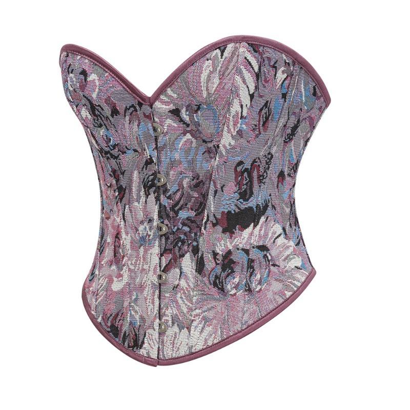 Vintage Monet Oil Painting Print Strapless Boned Corset Shapewear Cami Top For Women
