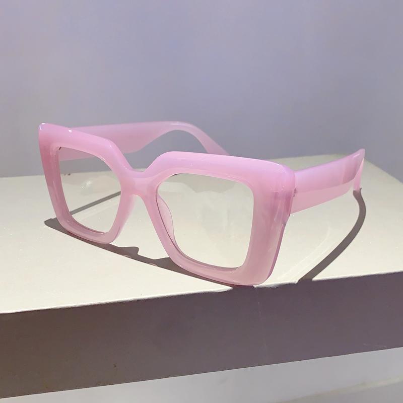 Trendy Women Glasses Frame Stylish Square Brand Design Eyewear Oversize Eyeglasses for Decoration Pograph