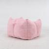 Giant Bean Bag Chair with pillow, Comfy Large Bean Bag Chairs for Adults and Kids, Faux Fur Floor Sofa for Living Room Bedroom Apartment, Pink