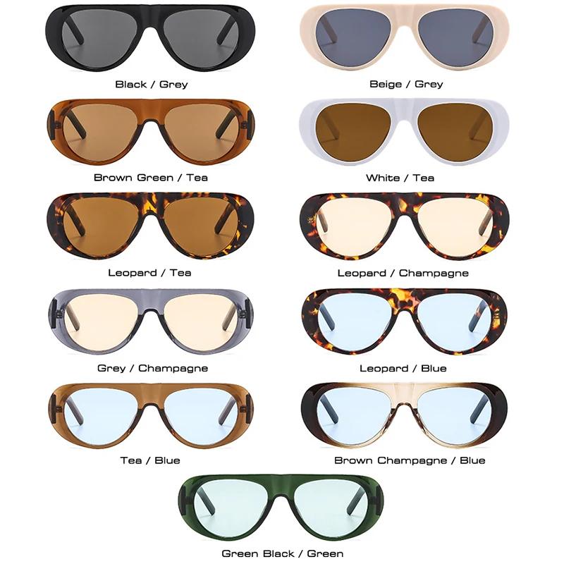 SHAUNA Ins Popular Fashion Pilot Women Sunglasses Retro Blue Green Shades UV400 Men Trending Wide Legs Sun Glasses