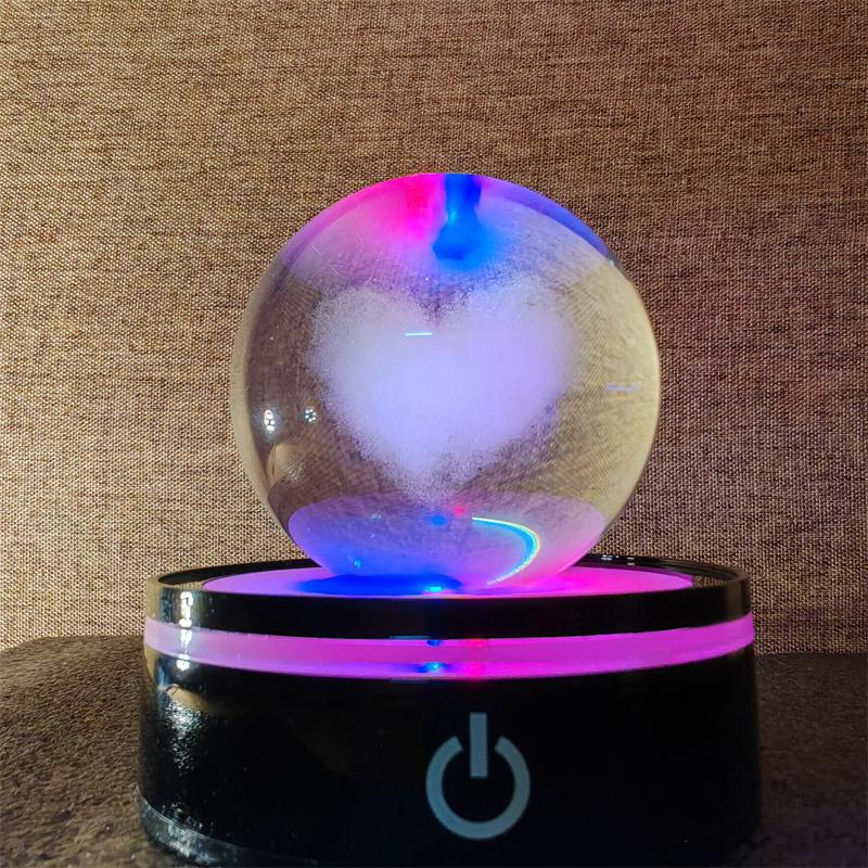 Solar System 3d kristallkula Kristallklot Laser snidad kristallkula med kulstativ Dekorativa planetsfärer Galaxy Födelsedagspresentprydnader