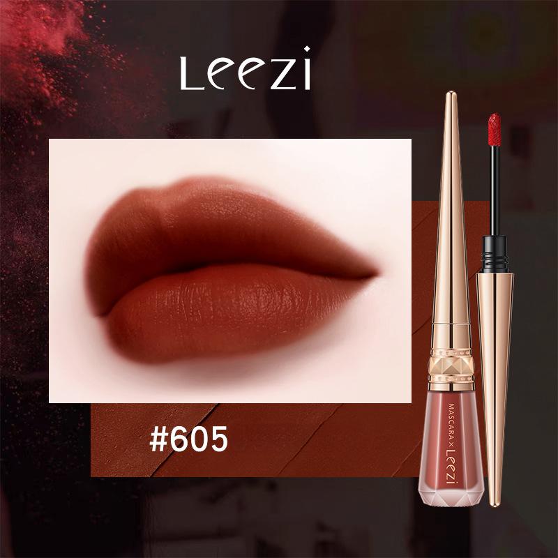 

Leezi Swan Misty Velvet Lip Glaze Чашка с антипригарным покрытием не легко выпадает из цвета Матовая белая помада 01