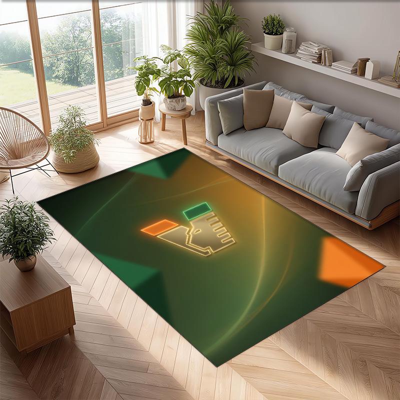 Venezia FC Football Print Crystal Velvet Rug, Comfortable Water Absorbent Non Slip Indoor Floor Carpet