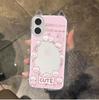 Cute Pink Rabbit Little Waist Cat Earshell for Apple 16promax Phone Case New Version for IPhone15plus