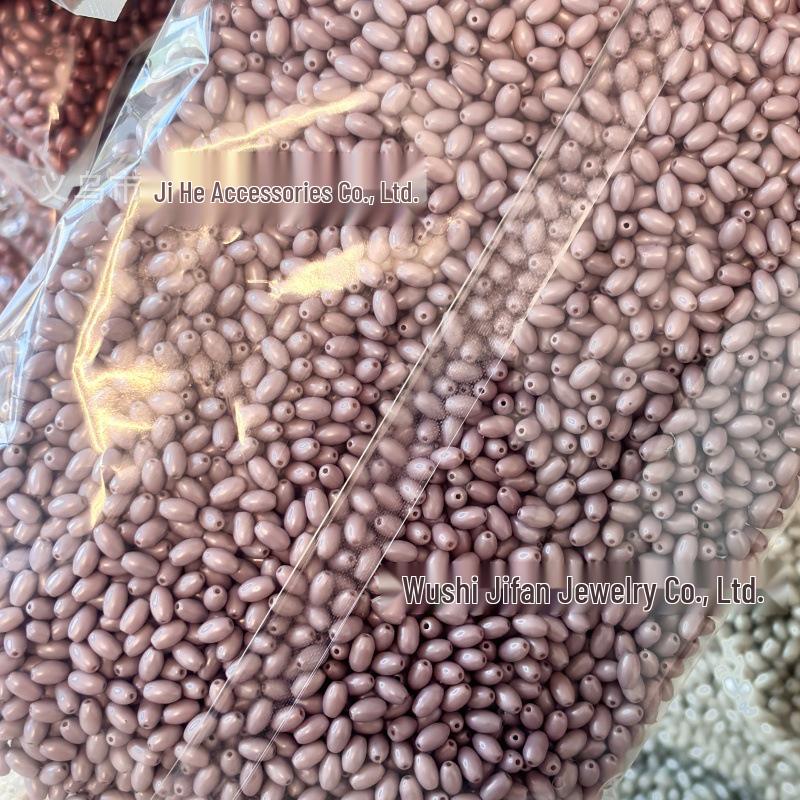 4x6mm Autumn/Winter Oval Rice Beads for DIY Jewelry Making