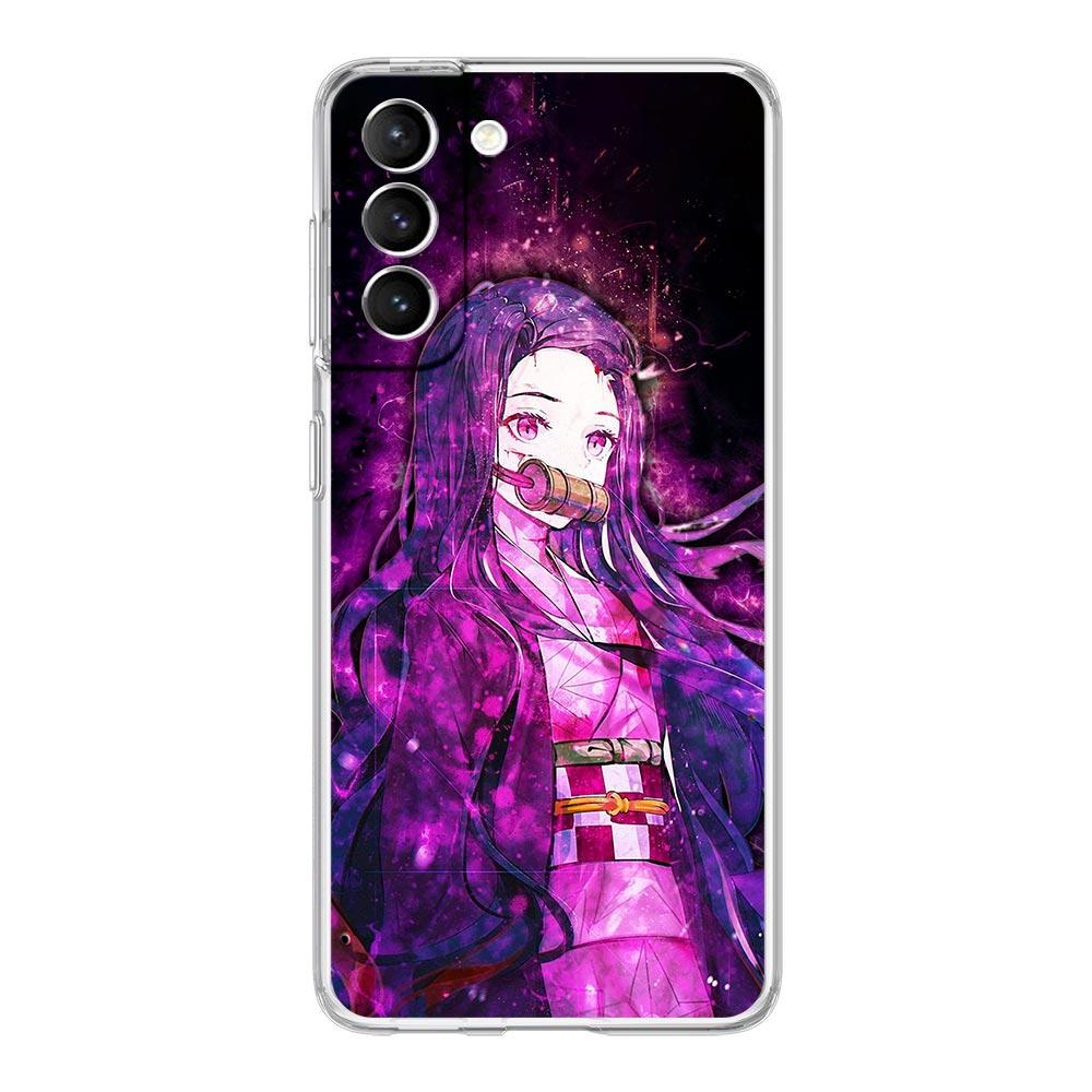 

Чехол для телефона Kimetsu No Yaiba Demon Slayer для Samsung Galaxy S22 5G S20 Ultra S21 FE 5G S10E S9 S8 S10 Plus Note 20, прозрачный чехол Note 10 Plus