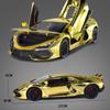 1/24 Lamborghini Revuelto Electroplate Alloy Car Diecasts & Toy Vehicles Metal Toy Car Model Sound and Light Collection Kids Toy