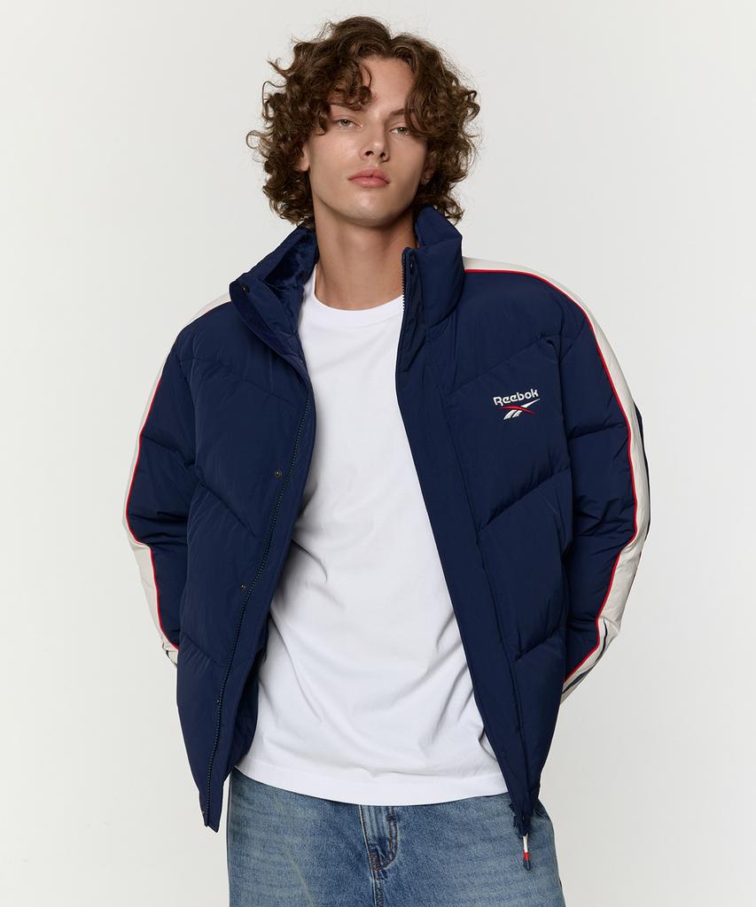 Reebok Classic Vector Paneled Down Jacket - Navy