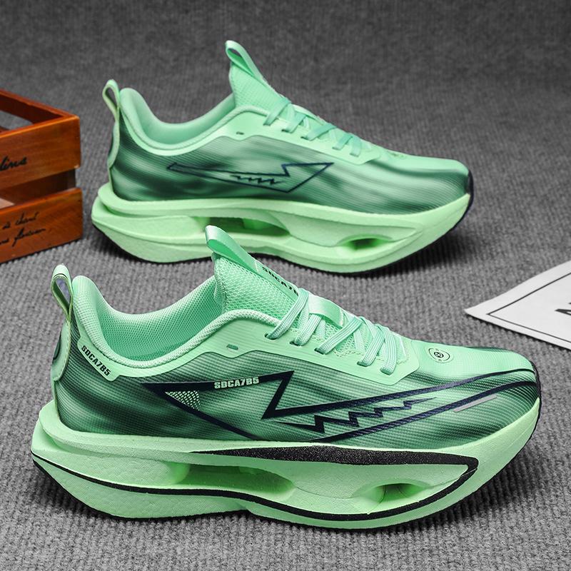 Men'S Running Shoes Trainer Shoes Race Non-Slip Outdoor Cushioning Luxury Shoes Breathable Sneakers Mesh Couple Off-Road Fashion