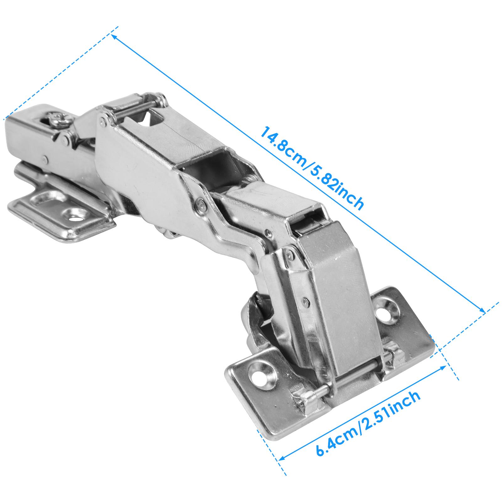

4 Pcs Steel Cabinet Door Hinges Hydraulic Damper Buffer Soft Close Quiet Wardrobe Door Concealed Hinges Furniture RV Door Hinge